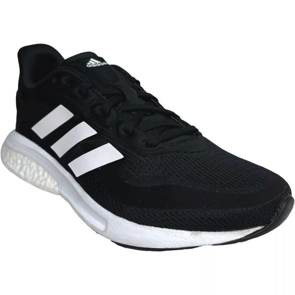 Adidas Supernova Youth Boys Running Shoes Size 4 Black-White Lightweight Lace up